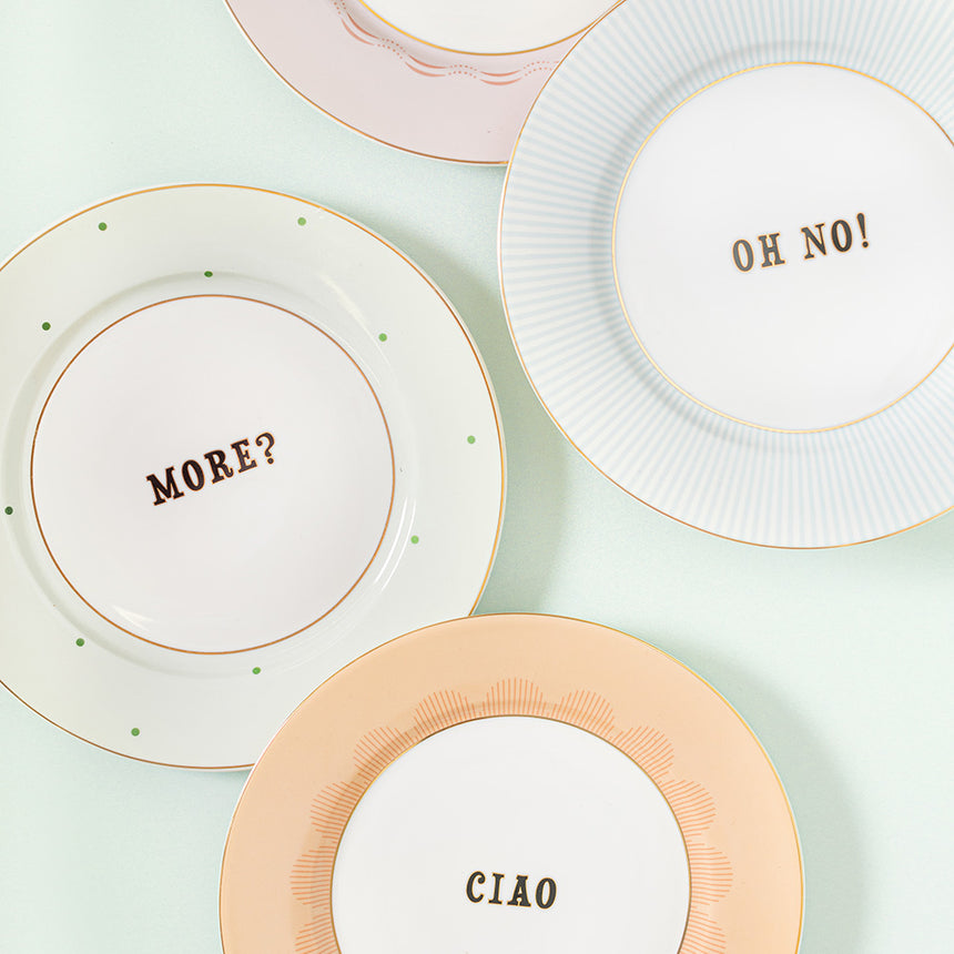 Yvonne Ellen Slogan Side Plates (Set Of 4)