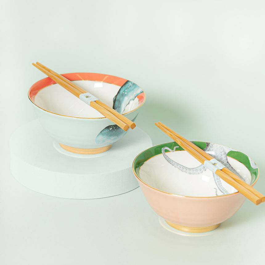 Yvonne Ellen Soup Bowls & Chopsticks (Set Of 2)