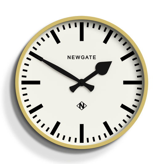 Newgate  Number Three Railway Wall Clock, Yellow