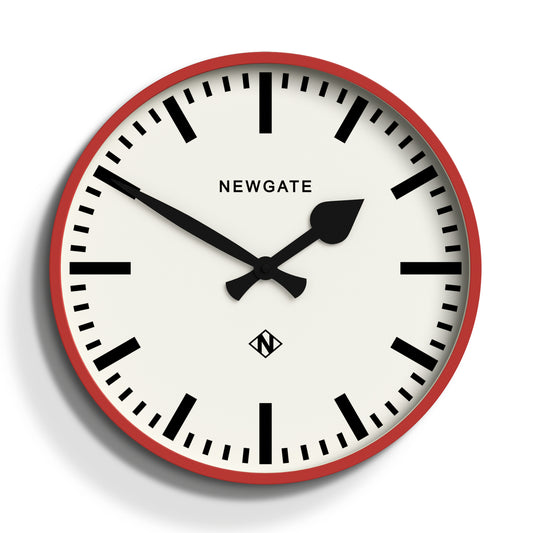 Newgate  Number Three Railway Wall Clock, Red