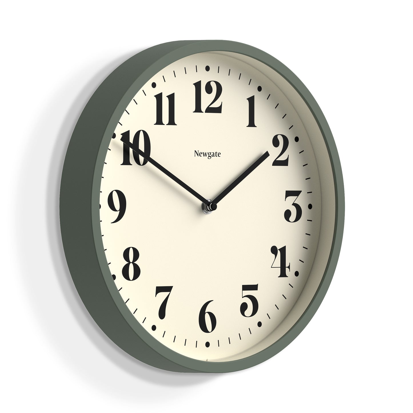 Newgate Number Four Wall Clock, Asparagus Green