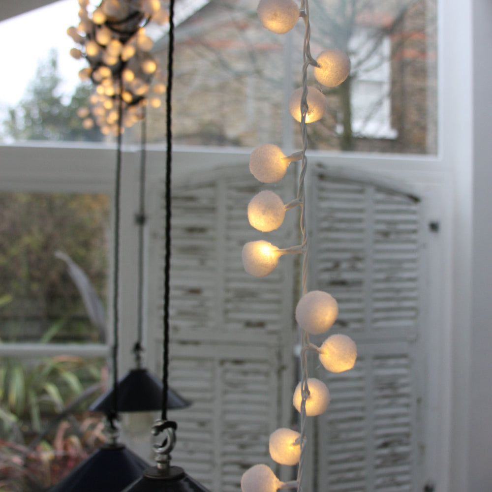 Pom Pom LED Fairy Light ( Mains Operated )