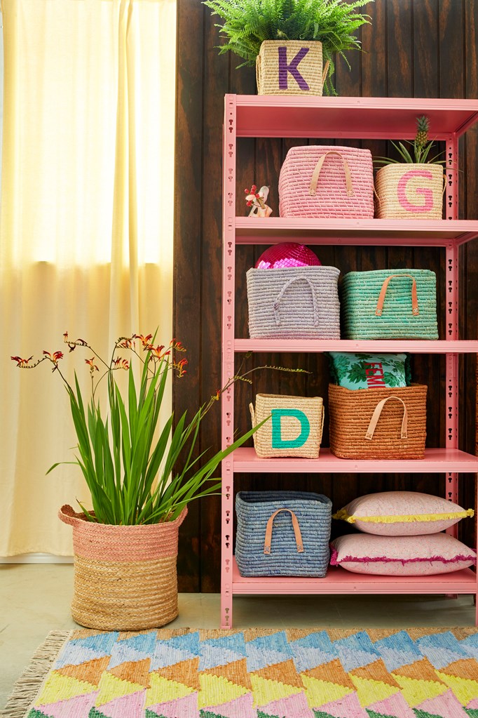 Rice Raffia Alphabets Basket