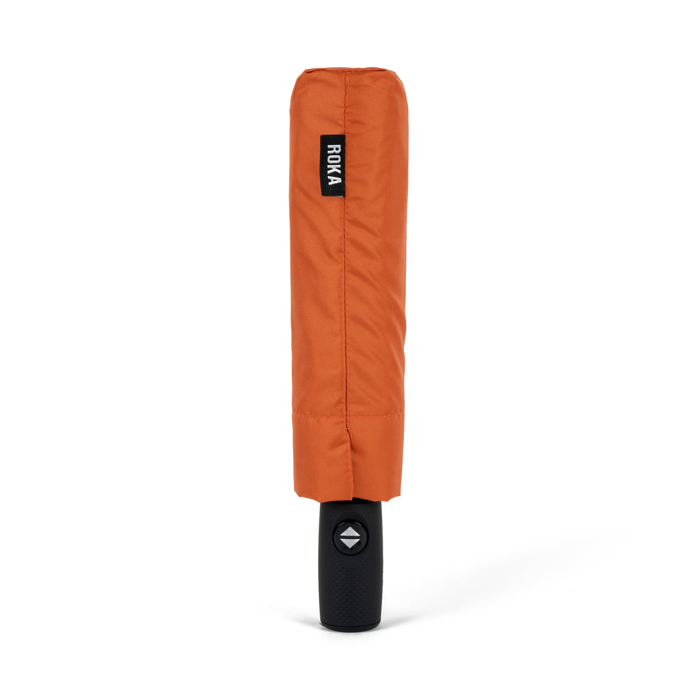 Roka London Waterloo Sustainable Umbrella, Burnt Orange