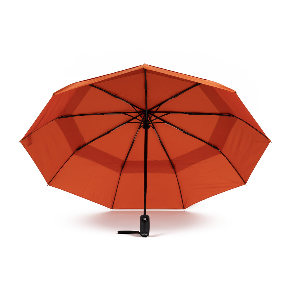 Roka London Waterloo Sustainable Umbrella, Burnt Orange