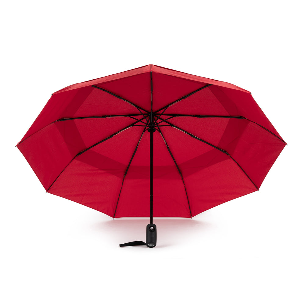 Roka London Waterloo Sustainable Umbrella, Cranberry