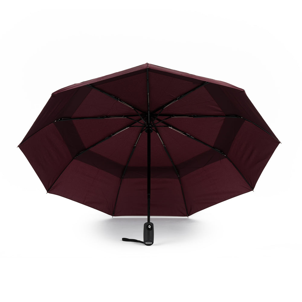 Roka London Waterloo Sustainable Umbrella, Plum