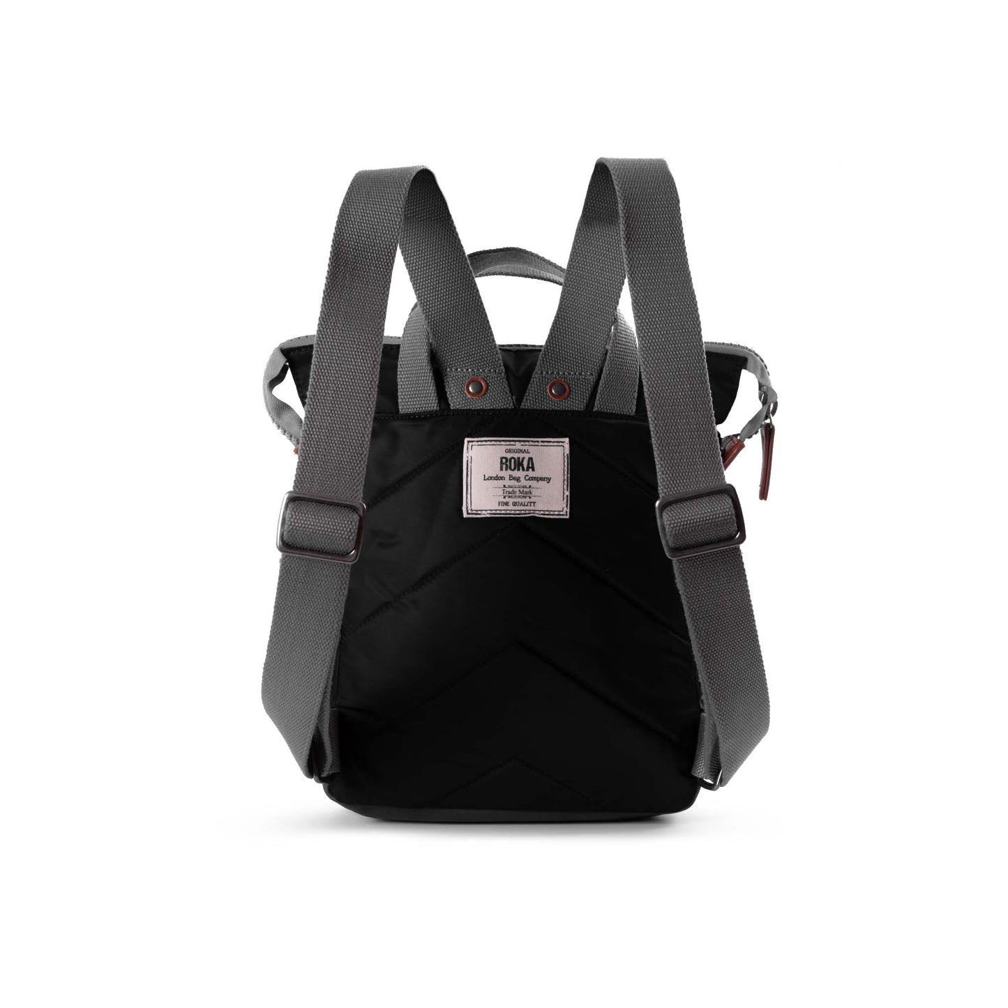 Roka London Bantry B Small Rucksack, Black (Sustainable Nylon)