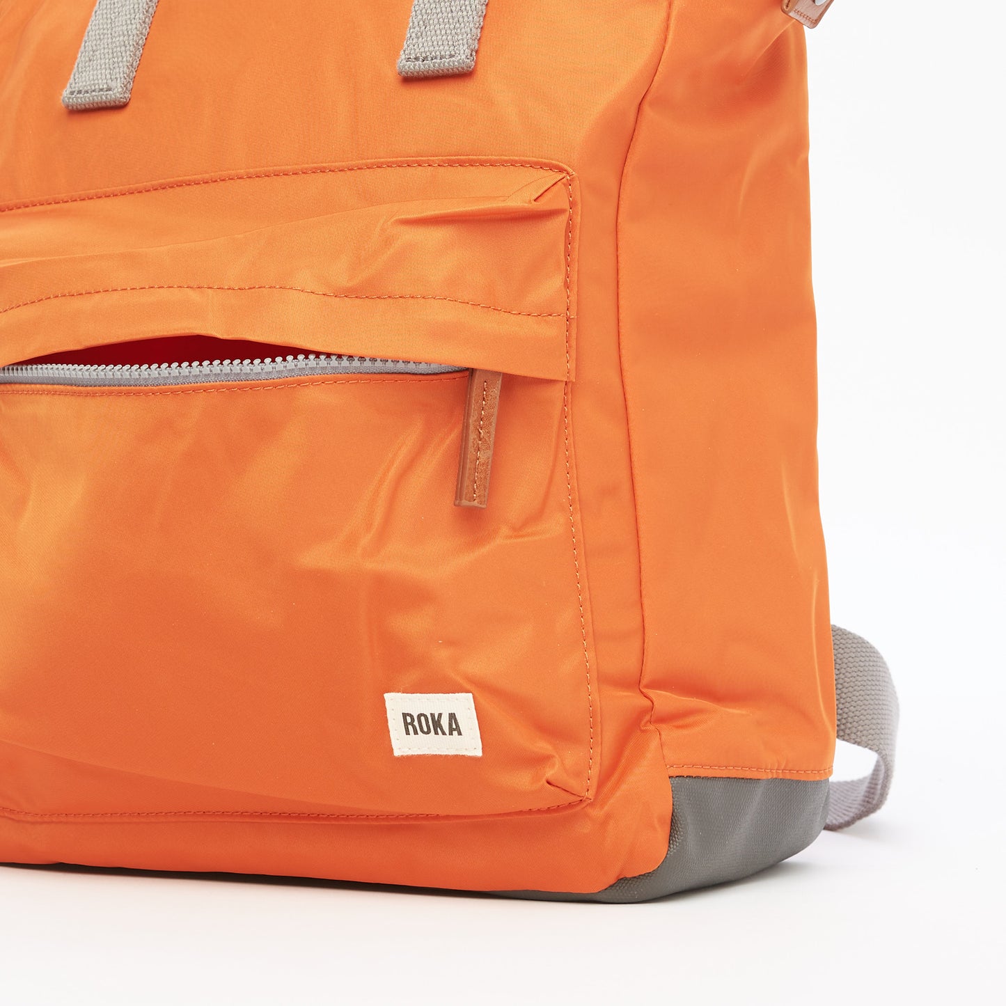 Roka London Bantry B Small Rucksack, Burnt Orange (Sustainable Nylon)