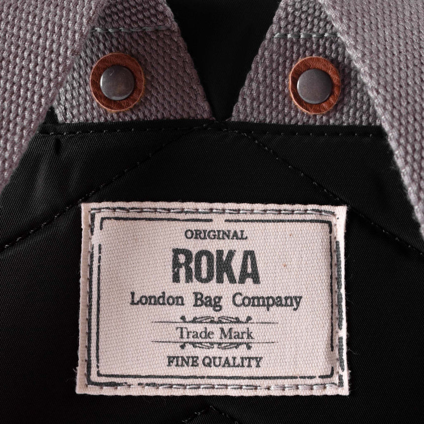 Roka London Canfield B Small  Sustainable Nylon Rucksack, Black