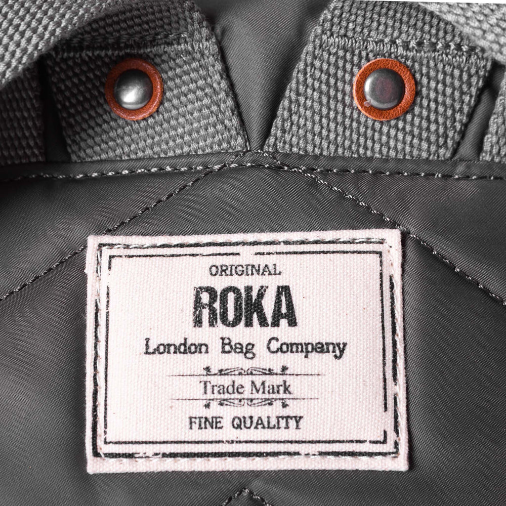Roka London Canfield B Sustainable Nylon Rucksack, Graphite