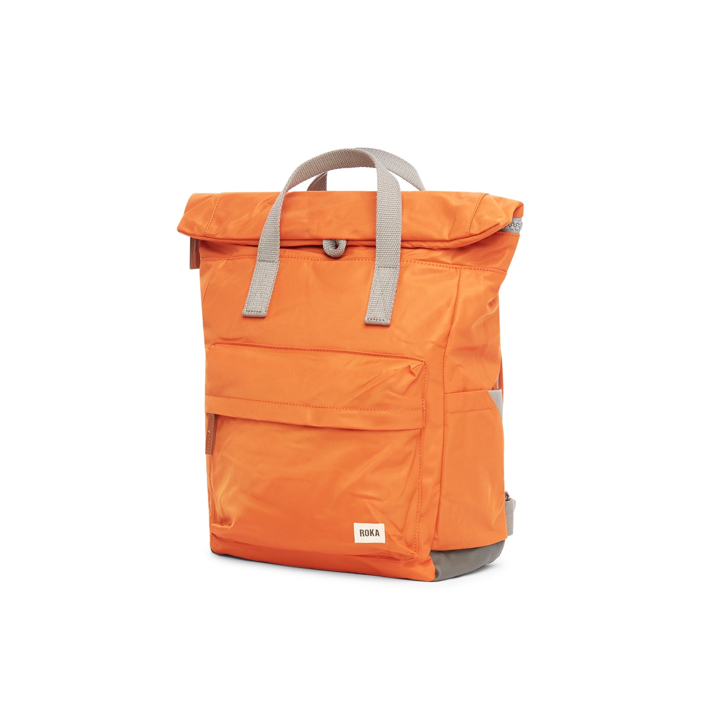 Roka London Canfield B Medium Sustainable Nylon Rucksack, Burnt Orange