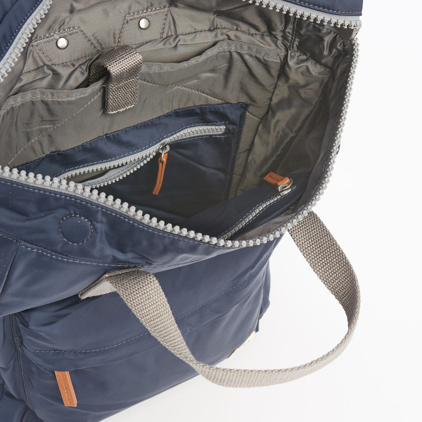 Roka London Canfield B Sustainable Nylon Rucksack, Midnight