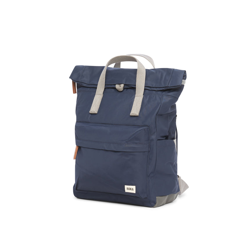 Roka London Canfield B Sustainable Nylon Rucksack, Midnight