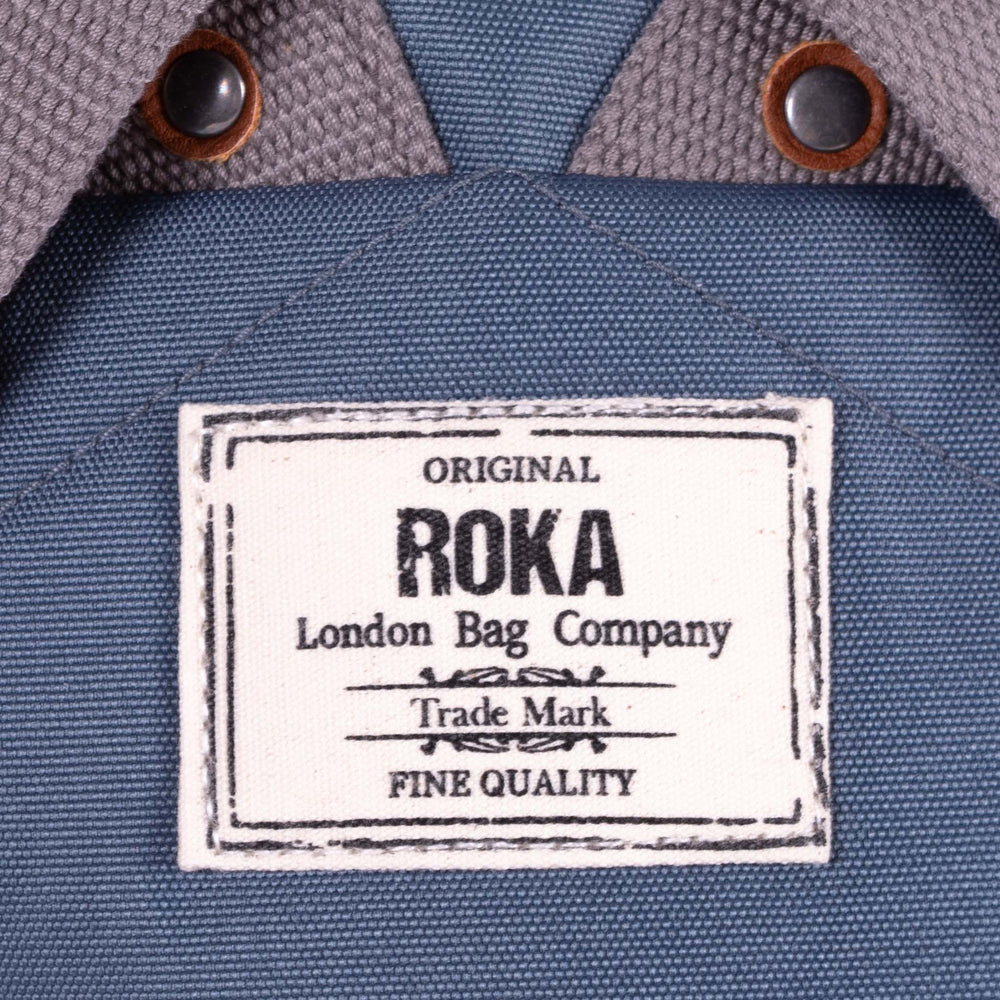 Roka London Finchley Sustainable Canvas Rucksack, Airforce