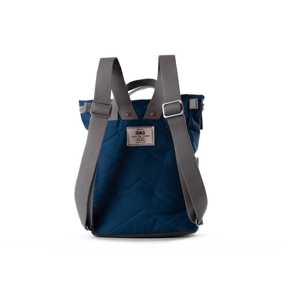 Roka London Finchley Sustainable Canvas Rucksack, Marine