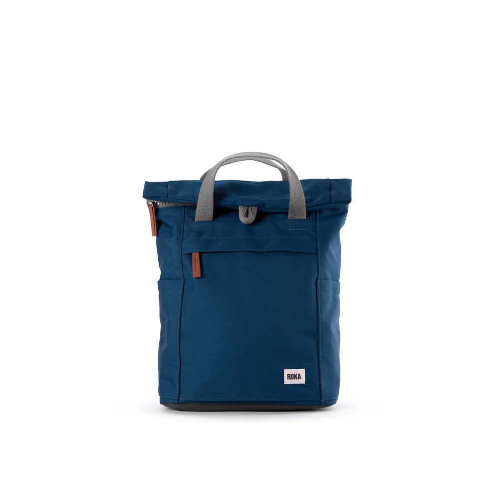 Roka London Finchley Sustainable Canvas Rucksack, Marine