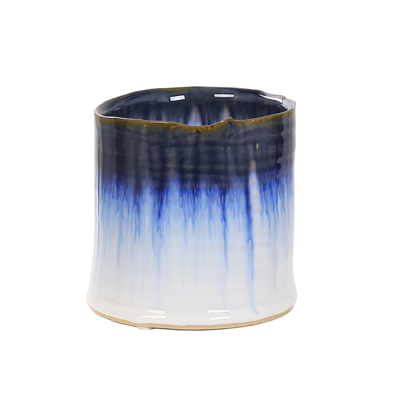 Storm Ceramic Plant Pot, Blue