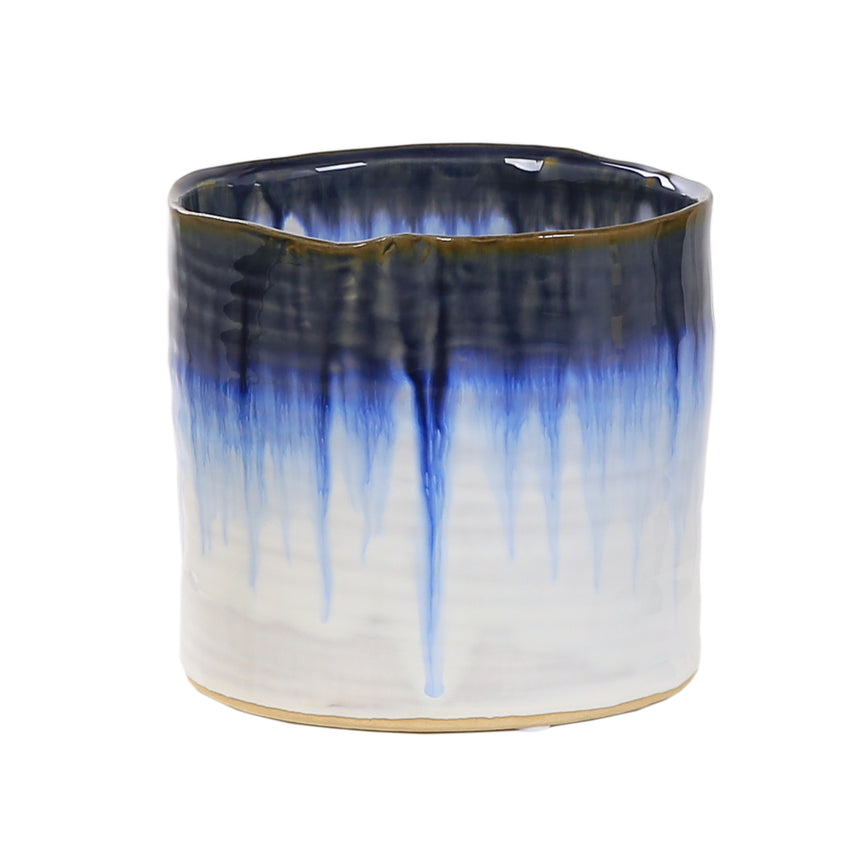 Storm Ceramic Plant Pot, Blue