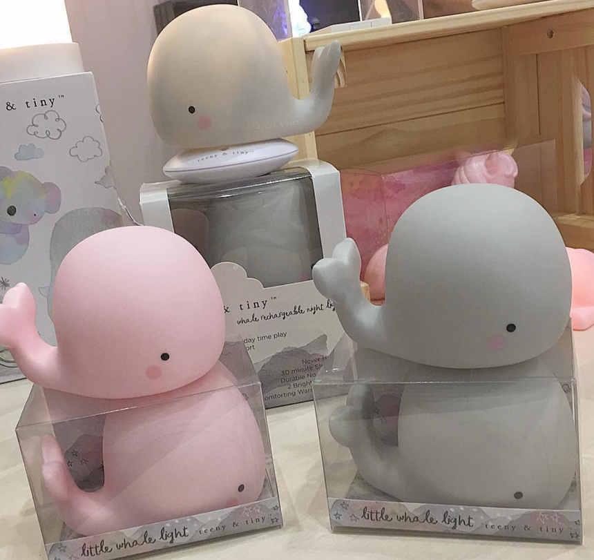 Teeny & Tiny Mini  Whale Night Light  Pink