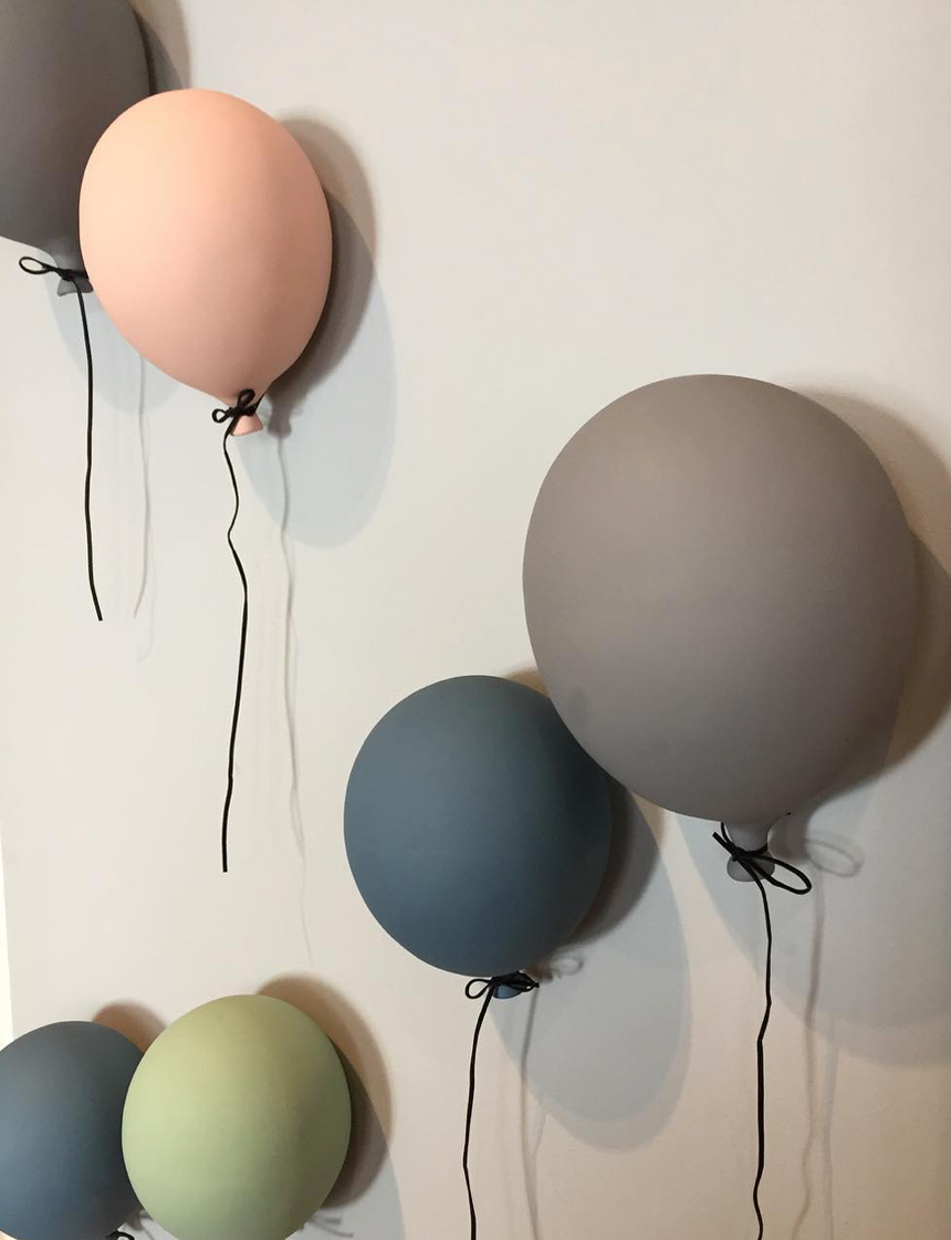 By ON Ceramic Balloon Wall Decoration, Grey