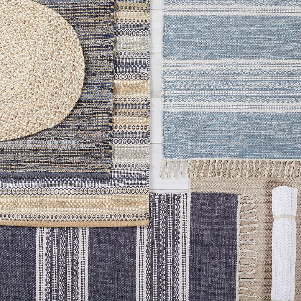 Walton & Co Cirrus Cotton Rug Blue