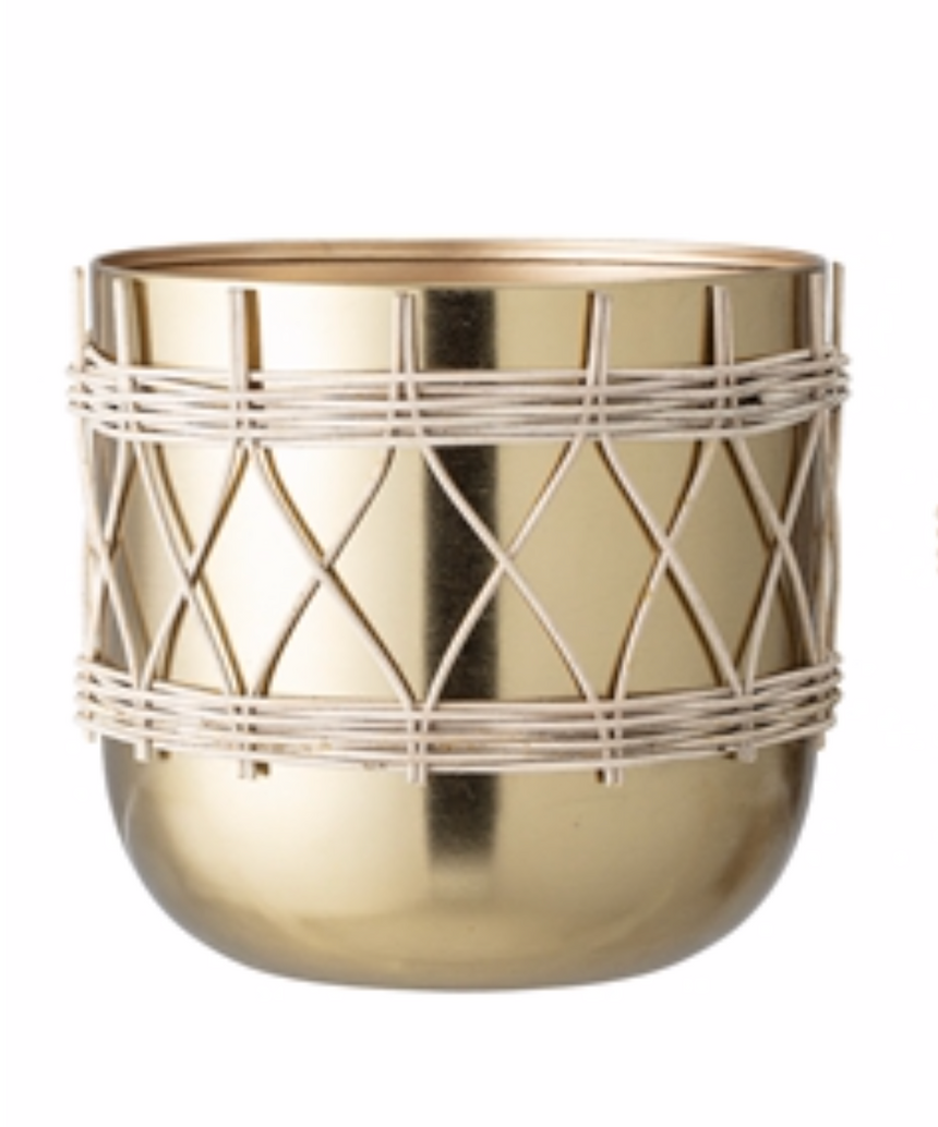 Bloomingville Metal Planter, Gold