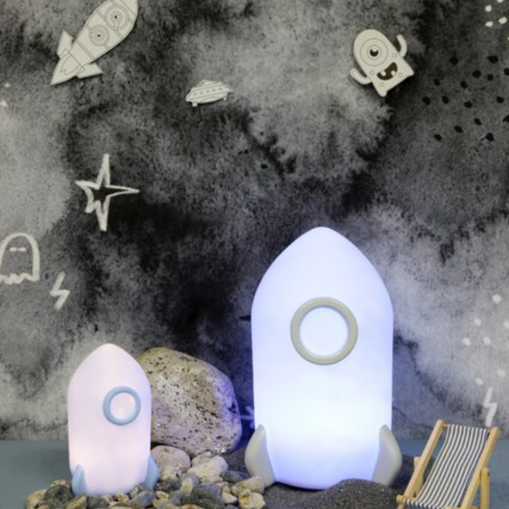 Teeny & Tiny Mini Rocket Night Light  Blue