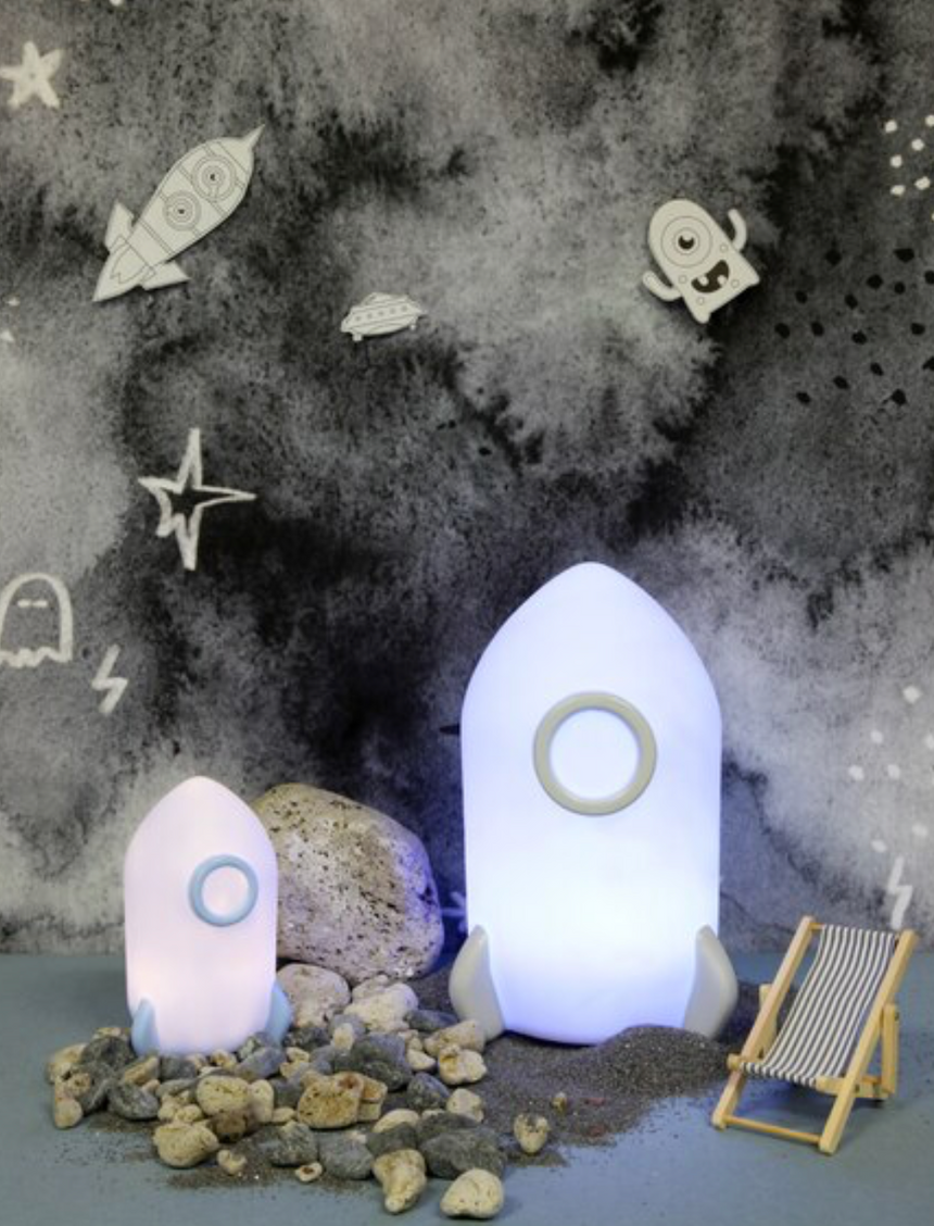 Teeny & Tiny Mini Rocket Night Light  Blue