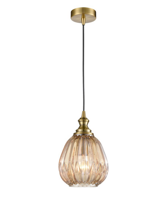 Refract Glass  Pendant  Champagne Small