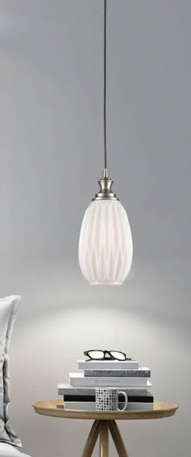 Refract Glass Pendant White Large