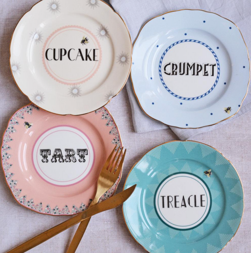 Yvonne Ellen Cheeky Tea Plates, Set Of 4