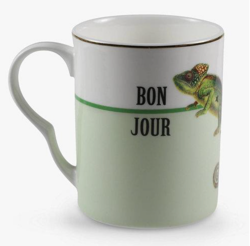 Yvonne Ellen Mugs Bonjour/ Happy Hour Set Of 2