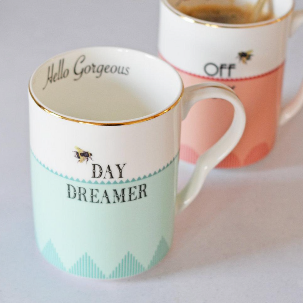 Yvonne Ellen Set Of 2 Mugs,  Off Duty/ Day Dreamer Mugs