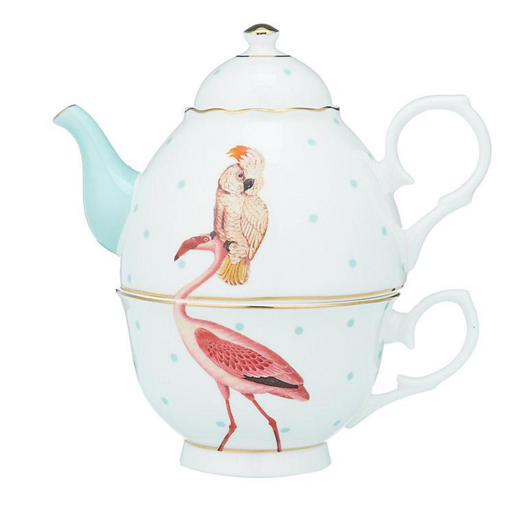 Yvonne Ellen Tea For One Set,  Flamingo