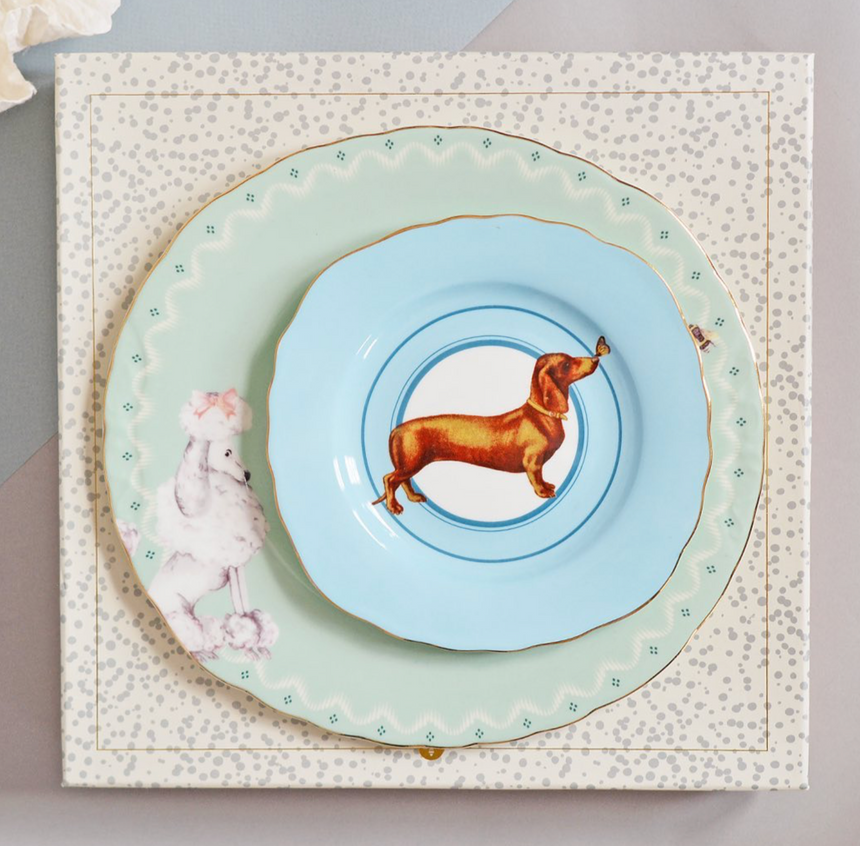 Yvonne Ellen Animal Tea Plates,Set Of 4