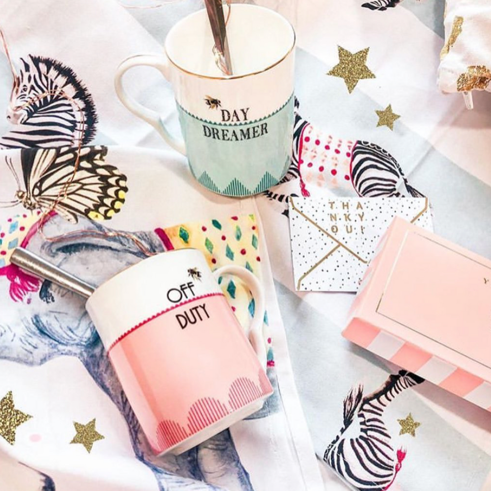 Yvonne Ellen Set Of 2 Mugs,  Off Duty/ Day Dreamer Mugs