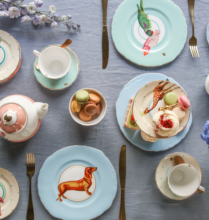 Yvonne Ellen Animal Tea Plates,Set Of 4