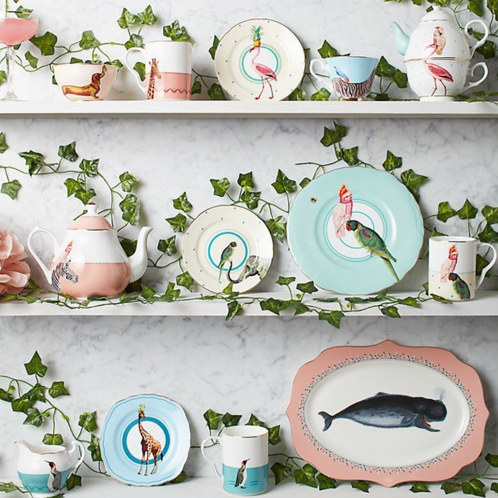 Yvonne Ellen Tea For One Set,  Flamingo