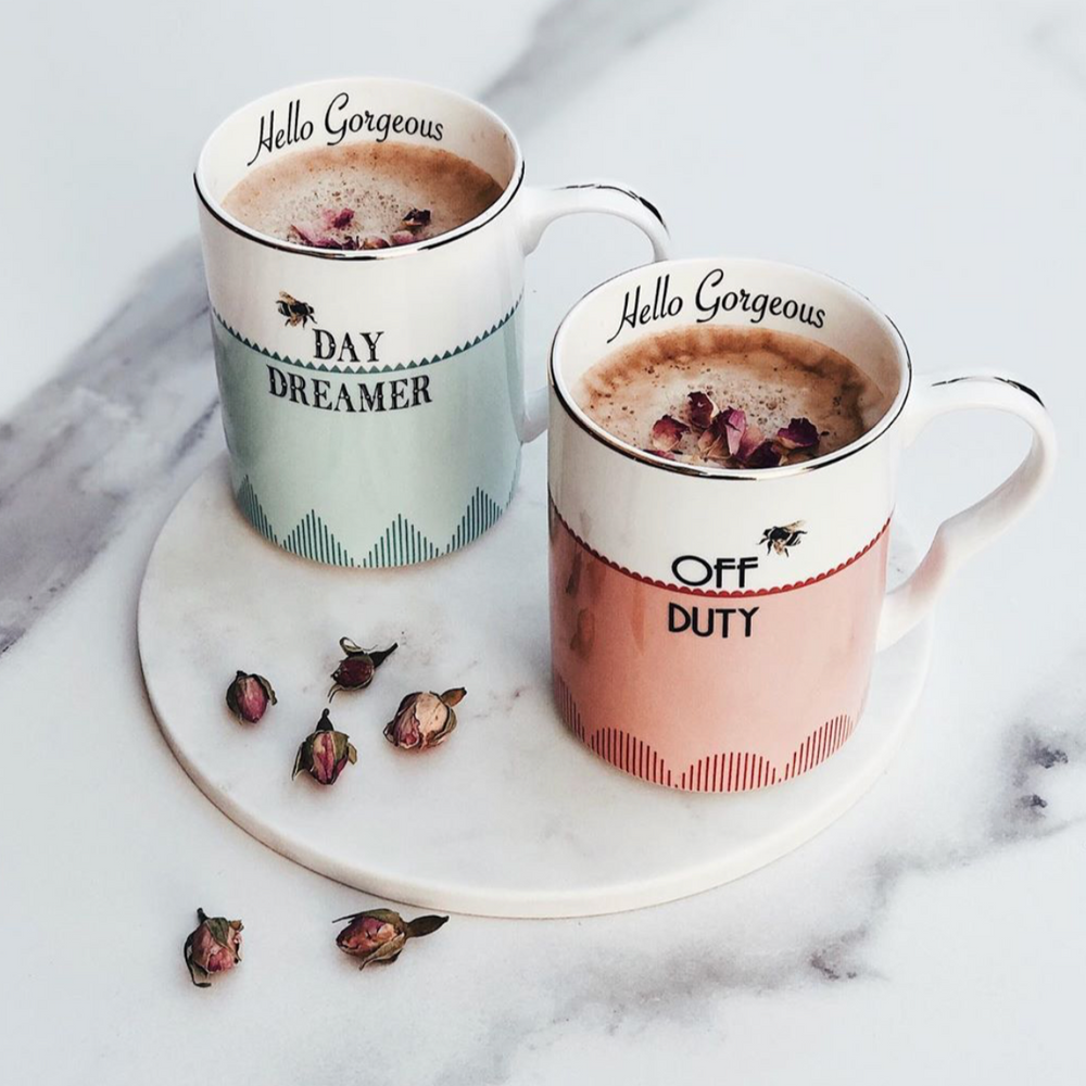 Yvonne Ellen Set Of 2 Mugs,  Off Duty/ Day Dreamer Mugs