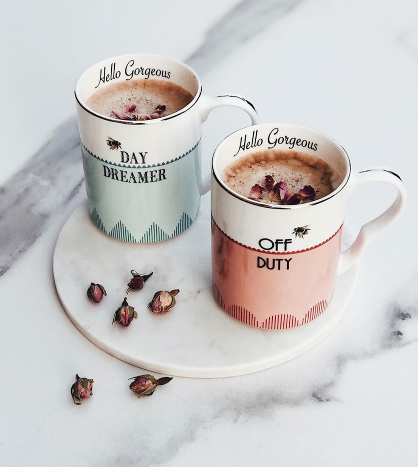 Yvonne Ellen Set Of 2 Mugs,  Off Duty/ Day Dreamer Mugs