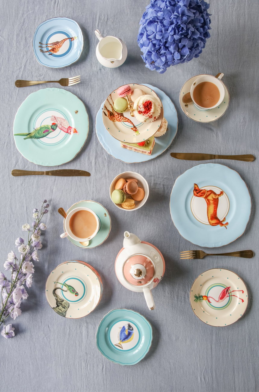 Yvonne Ellen Animal Tea Plates,Set Of 4