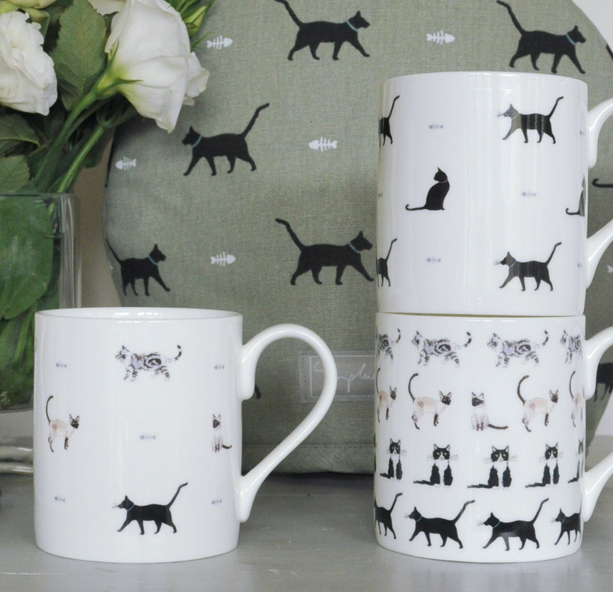 Sophie Allport Cats & Bones Mug