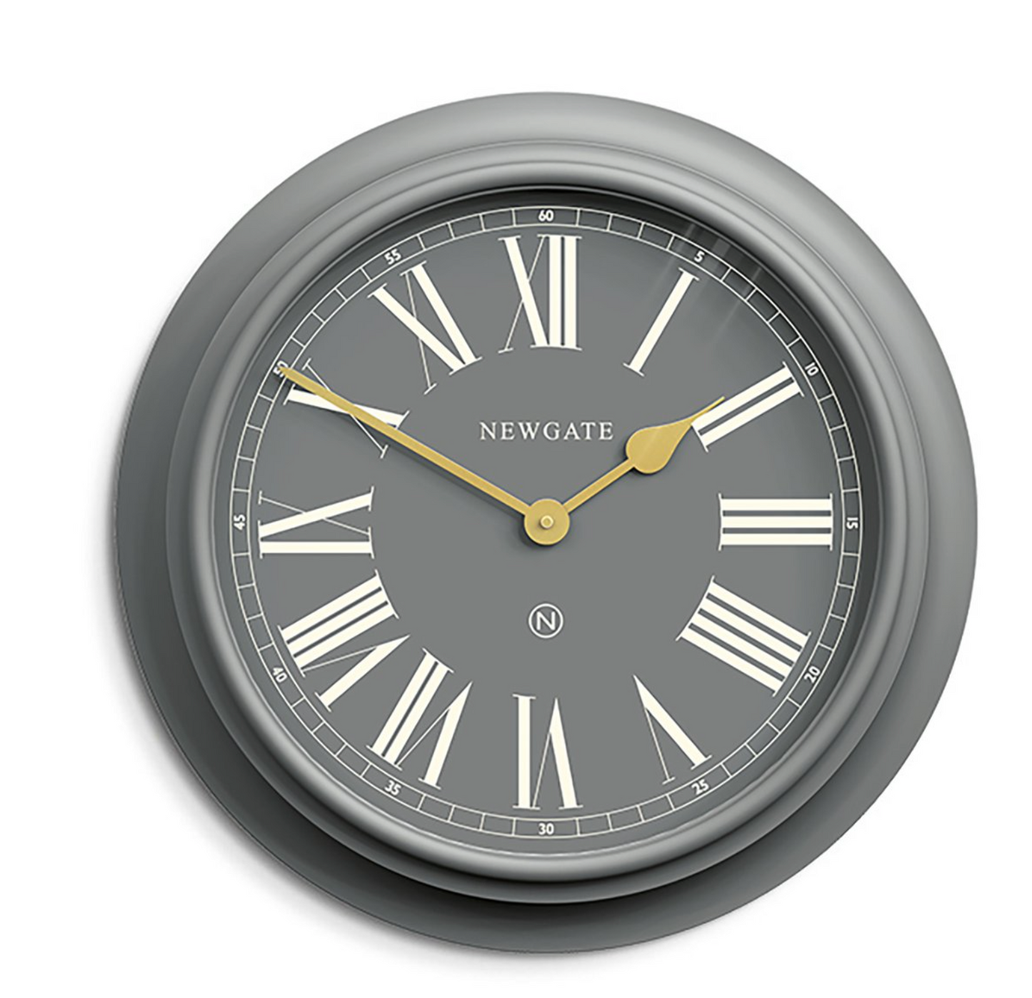 Newgate Chocolate Shop Wall Clock, Posh Grey