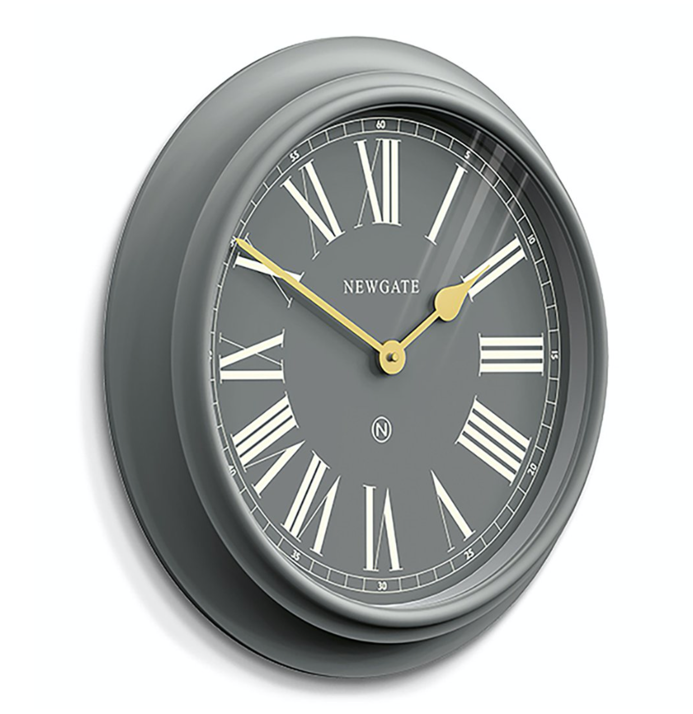 Newgate Chocolate Shop Wall Clock, Posh Grey