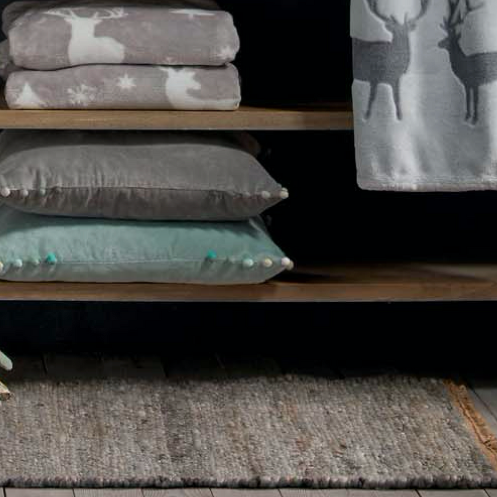 Walton & Co Harris Wool Rug, Smoke