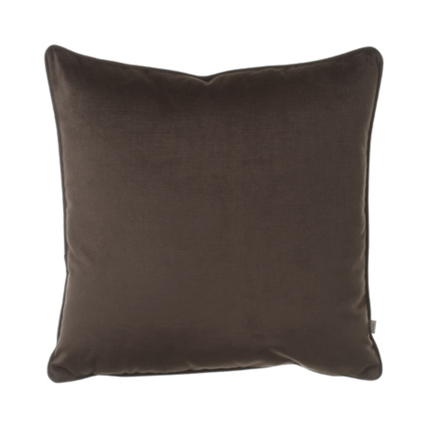 Scatter Box Bellini Velvet Velour Cushion Chocolate