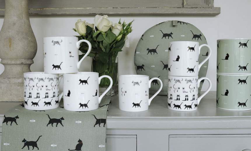 Sophie Allport Cats & Bones Mug