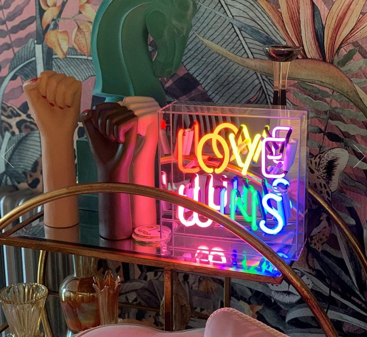 Locomocean Neon Box Sign, Love Wins