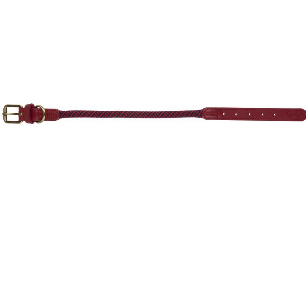 Sophie Allport Rope Dog Collar, Red